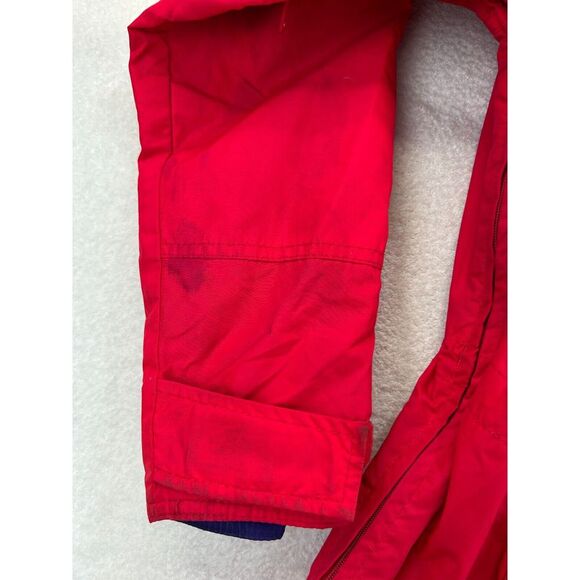Columbia Sportswear 1/4 Zip Hooded Pullover Men L Red Ski Windbreaker VTG - Picture 6 of 15